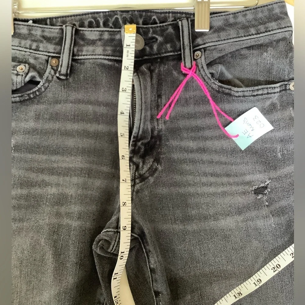 American Eagle AirFlex+ Slim Patchwork Jeans Black Faded 30x32